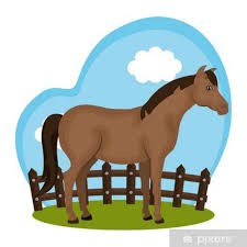 Carta da Parati Cavallo fattoria degli animali nella progettazione ...