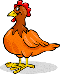 Illustrazione di cartone animato animale fattoria gallina ...