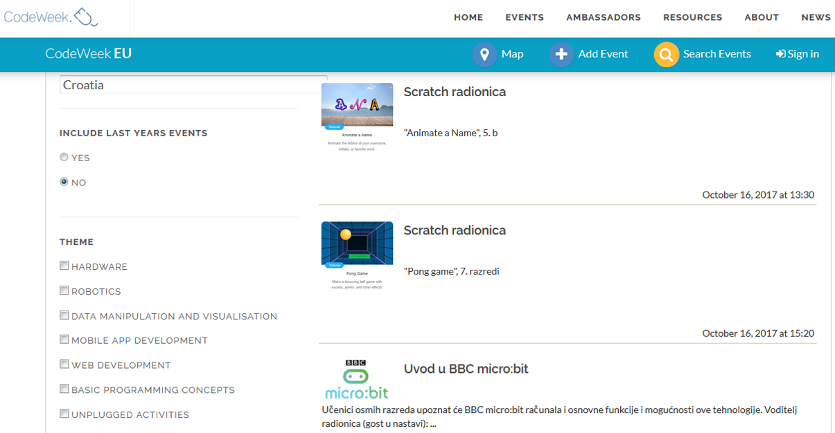 CodeWeek events