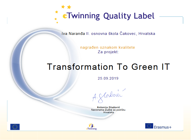 eTwinning oznaka kvalitete QL