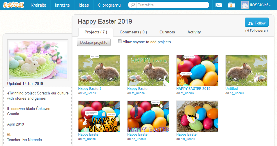 Scratch studio Happy Easter Sretan Uskrs