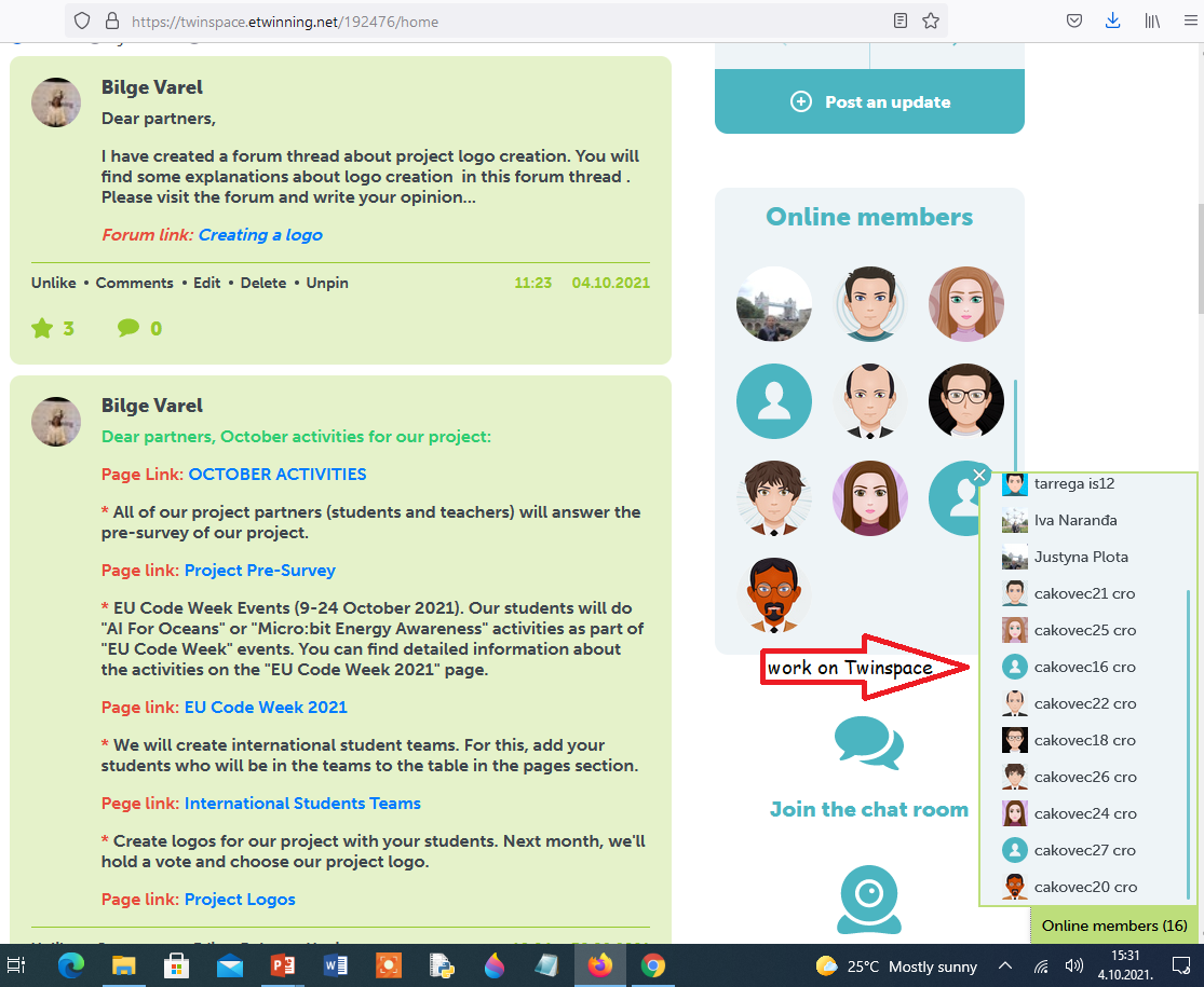 eTwinning project Climate Literate