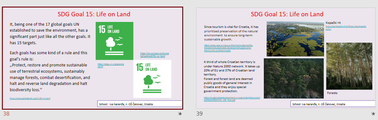 eTwinning project Climate Literate - presentation Climate Change - SDG 15