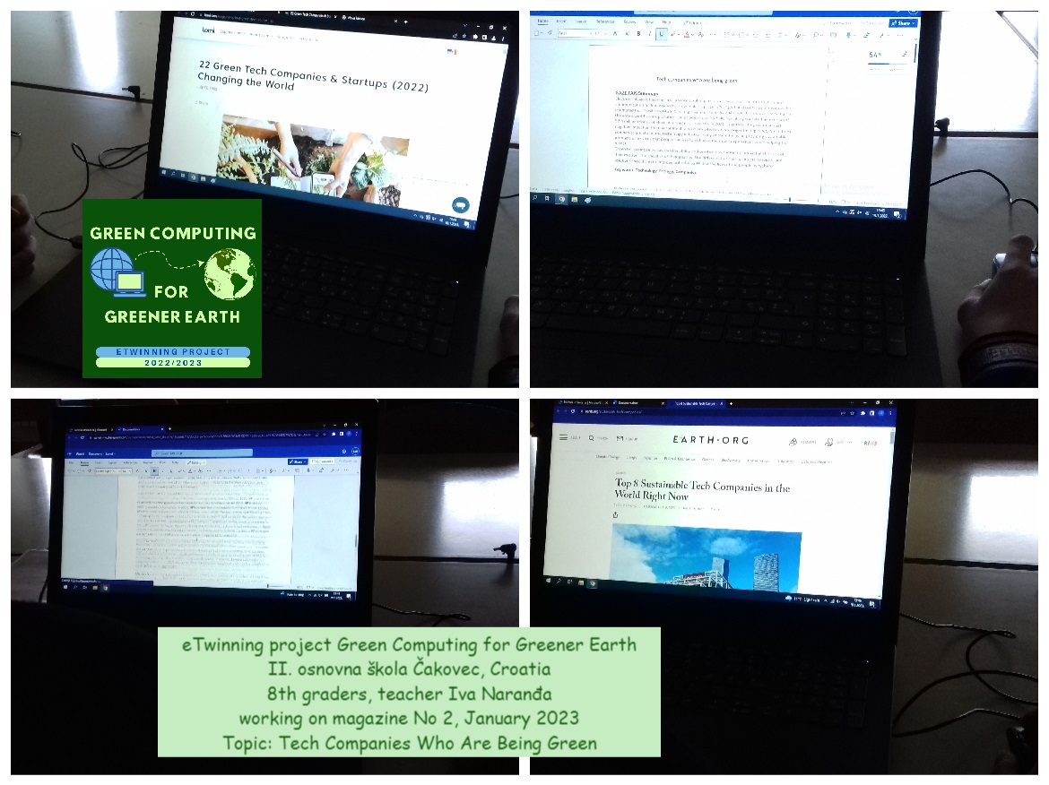 eTwinning project Green Computing for Greener Earth