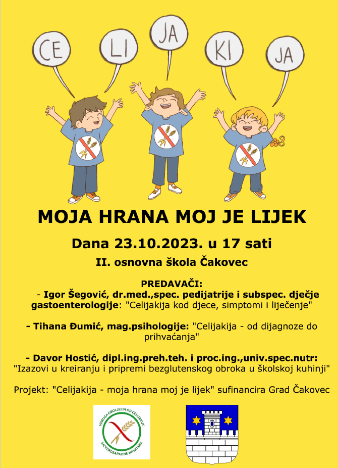 plakat CELIJAKIJA - MOJA HRANA MOJ JE LIJEK
