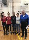 upanijsko Natjecanje U Stolnom Tenisu, Slavonski Brod
14.12.2018. 
Nae Uenice Su Zauzele
Prvo Mjesto I Plasirale Se Na Dravno
Natjecanje Koje e Se Odrati U Poreu Koncem Oujka. estitamo!
Na Fotografiji Slijeva: Ilijana uzel,
Barbara ivkovi, Danijela Martinovi,
Patricia Josipovi I Nediljko Mami.