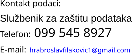 GDPR - slubenik za zatitu podataka