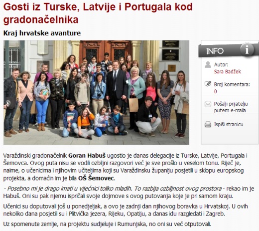 Comenius projekt kod Gorana Habua