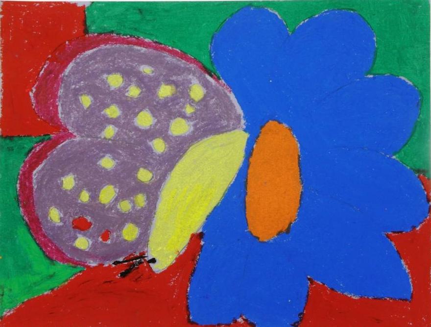 Leptir na cvijetu - Doris L., 5.b
