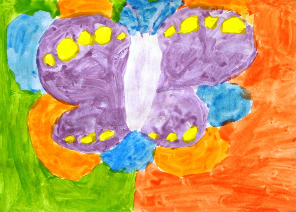 Leptir na cvijetu - Larisa D., 5.a