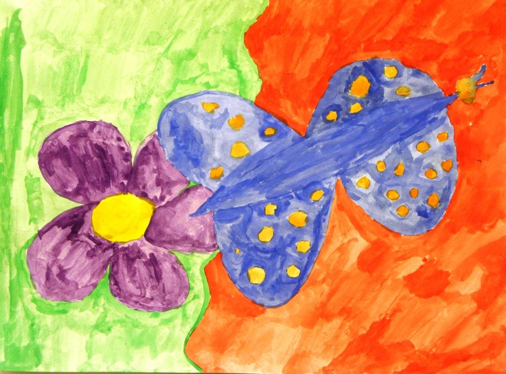 Leptir na cvijetu - Tomislav S., 5.a