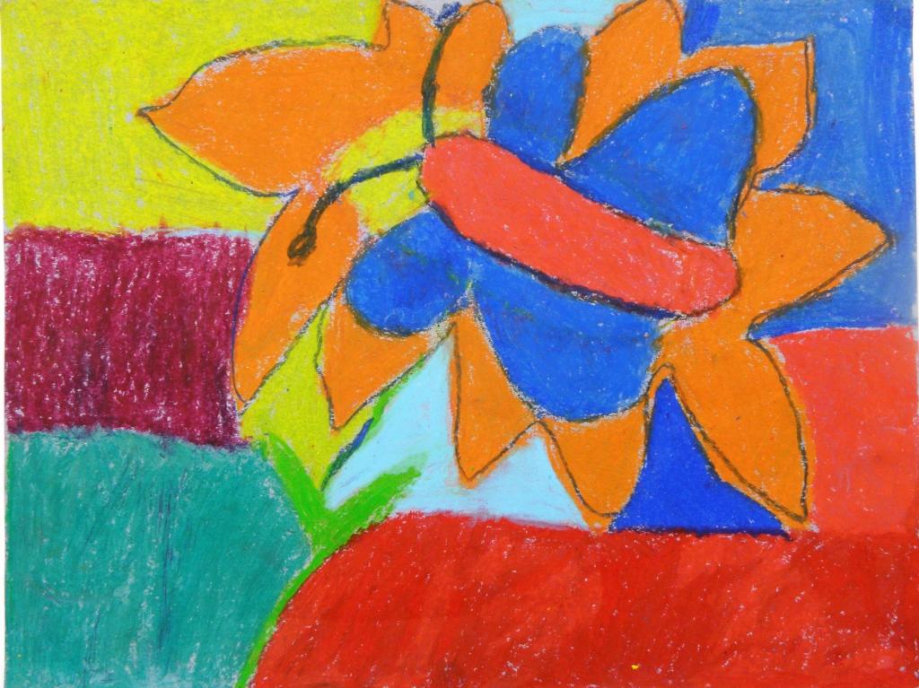 Leptir na cvijetu - Valerija K., 5.b