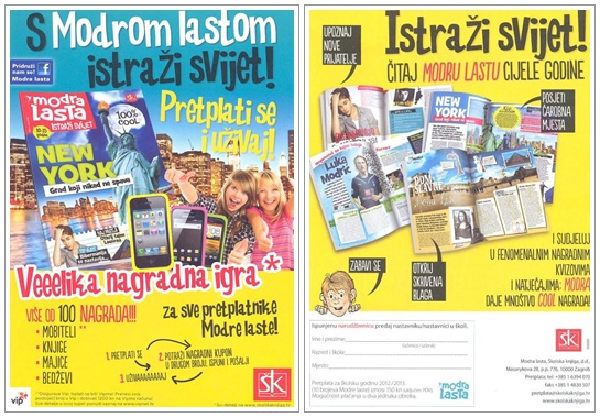 Modra lasta pomae istraiti svijet