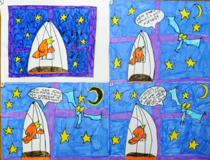 Strip, na temelju igrokaza: Nona ptica i imi - Petra 3.b