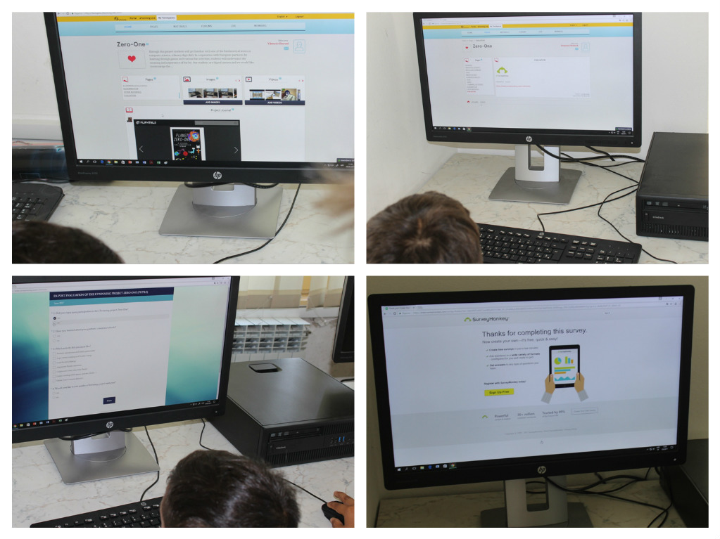 eTwinning project Zero-One evaluation evaluacija