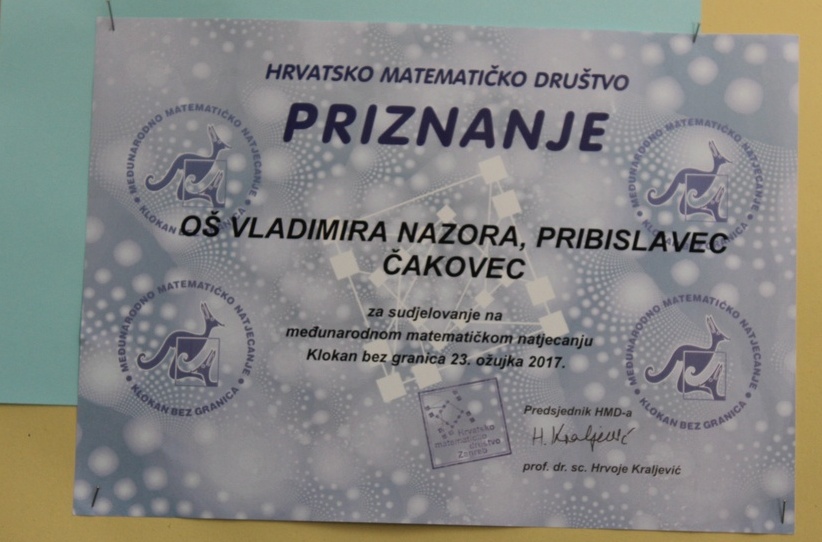 Klokan bez granica - matematika