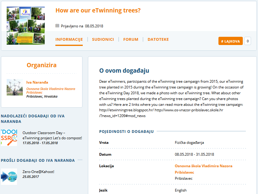 eTwinning Event How are our eTwinning trees?