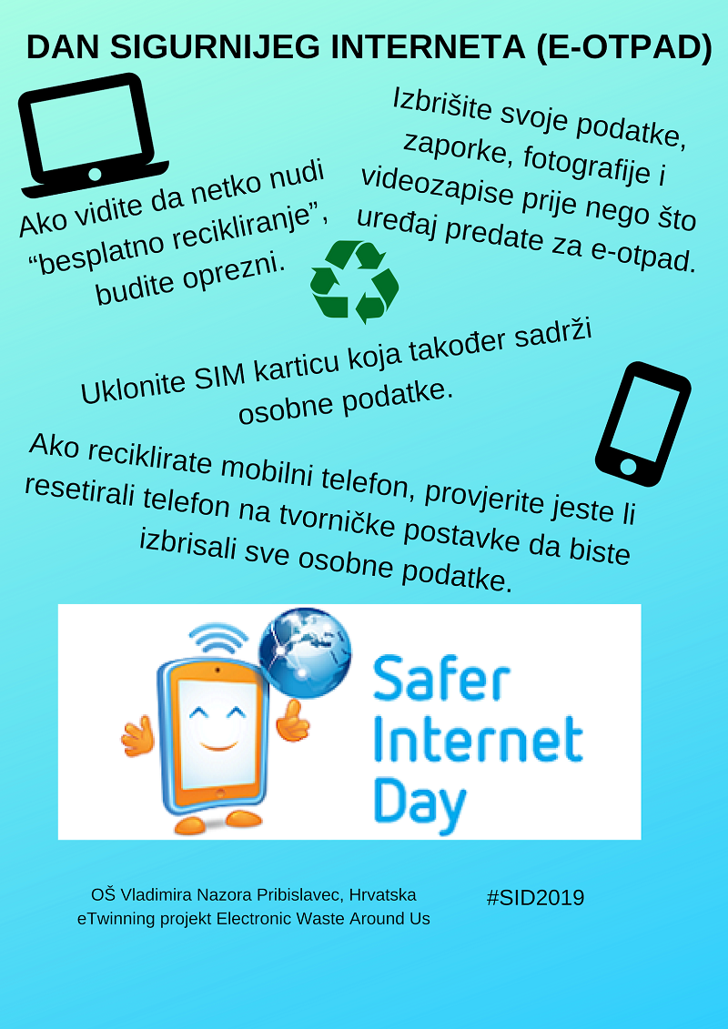 Dan sigurnijeg interneta i elektroniki otpad - Canva - eTwinning