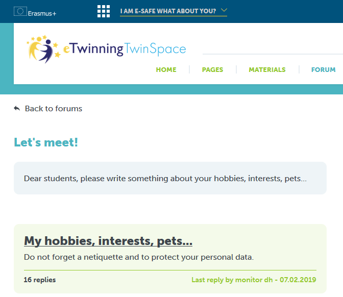 TwinSpace Forum Let's meet