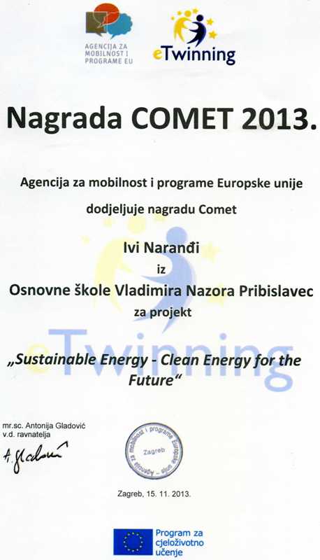 NAGRADA COMET 2013