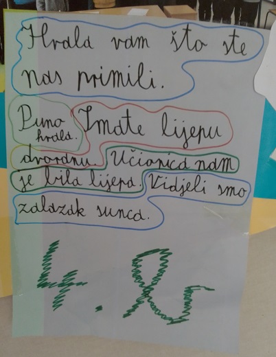 zahvala 4.b razreda na panou