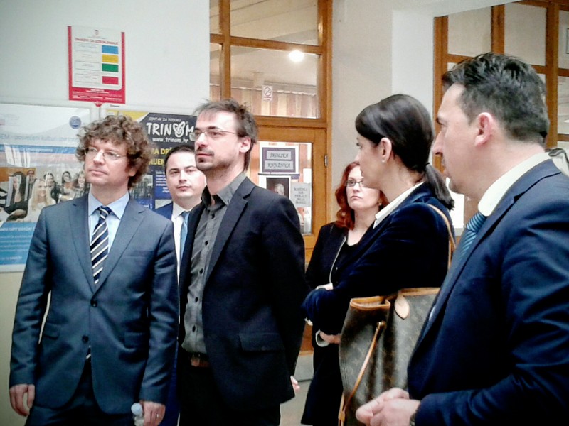 Srednja kola Lovre Montija, Knin, posjet Ministra